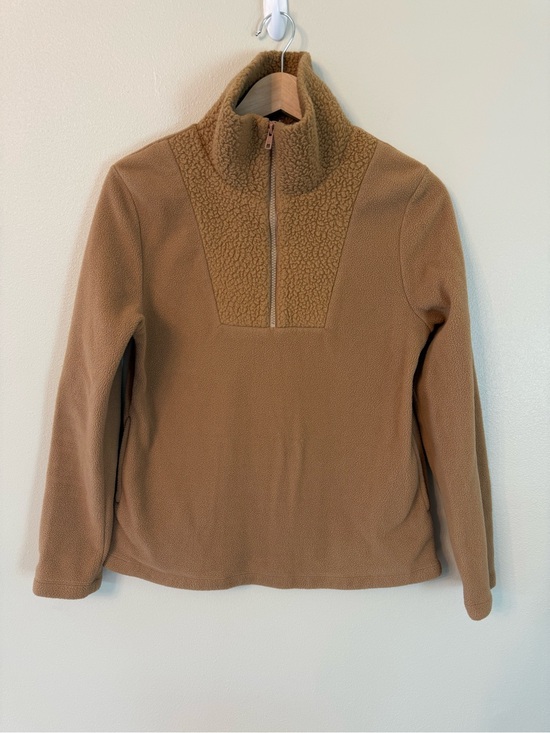 Dudley Stephens Tops - Dudley Stephens Sherpa Prospect Pullover Camel Quarter Zip Fleece Size S